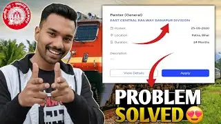 RAILWAY APPRENTICE दानापुर , सोनपुर , समस्तीपुर , हारनोट ✅️ Establishment Problem Solved 🎊 ✅️