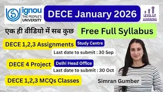 DECE January 2026 Classes IGNOU Level Up Learning Simran Gumber