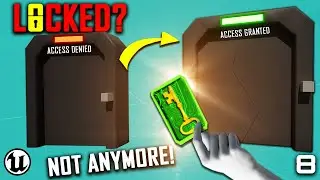 UE- Secure Sci-Fi Door with a KEYCARD System! (Easy Blueprint Guide)