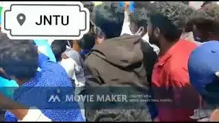 Breaking News#Students protest at JNTU Hyderabad cancellation of exams