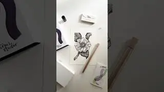Inking a Camelia Flower | Pen & Ink Floral Line Art with the Lumos Pro