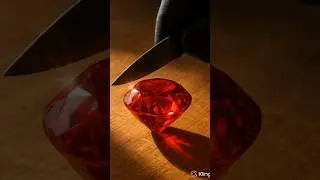 A Red ruby cutting ASMR video #ai #trendingshorts