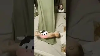 Baby rolling on the bed #viral #trending #baby