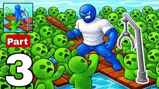 Zombie Raft: Gameplay Walkthrough Part 3 - Survival Craft and battle (Android/iOS)