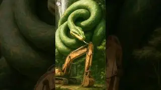 Giant Snake Hanging from Tree - 2 | Scary Forest Encounter | Horror Animation #shorts #snake