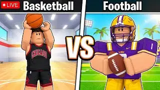 Roblox Basketball vs Football. WHICH IS HARDER? LIVE