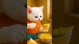 Poor Kitten Work Hard To Save The Life Of Kids