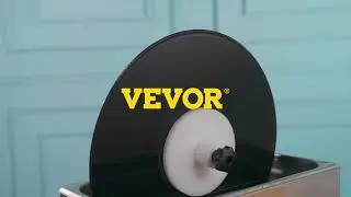VEVOR 6L Ultrasonic Vinyl Record Cleaner &ndash; 40kHz, Knob Control, Stainless Steel, Heats & Times