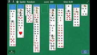 Spider Solitaire Gameplay Walkthrough Difficult 4 suits