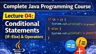 Lec-04 | Complete Java Programming Course for Beginners | Full Java Course Tutorial | Core Java