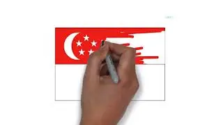How to draw Singapore Flag