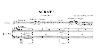 Anton Rubinstein – Violin Sonata No.3, in B minor