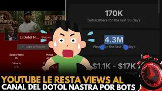 YOUTUBE LE QUITA 20 MILLONES DE VIEWS AL CANAL DEL DOTOL NASTRA POR ESTÁS RAZONES 