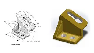 Offset Guide in SolidWorks | SolidWorks Tutorial | Part Design | Part No.#68