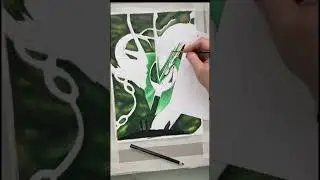A wild Mega Rayquaza appeared 🐉🖌️ #pokemon #pokemonart #rayquaza #megaevolution #fanart #legendary