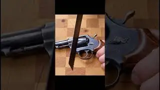 ASMR Cutting Cowboy Revolver 🔫🪚 | Vintage Gun Slicing Sounds | No Talking
