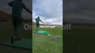 one arm golf swing