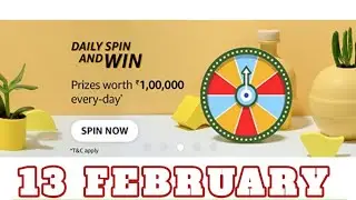 Amazon Funzone Daily Spin and Win Answers|13 February | Daily Quiz Time