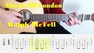 Streets Of London - Ralph McTell - Fingerstyle guitar with tabs