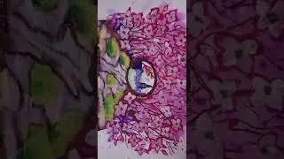 the pink forest view #youtube#art #postercolourpainting 🤩🤩🤩🤩🤩🤩🤩🤩🤩🤩