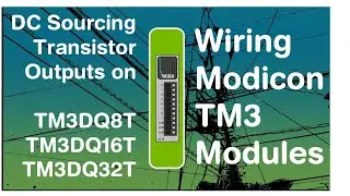 Wiring DC (Sourcing Transistor) outputs on a TM3 (Schneider Modicon PLC module) (Video 8 in series)