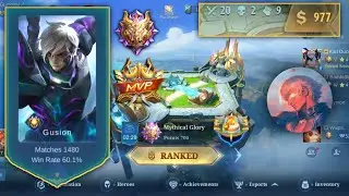 Gusional LAST MATCH BEFORE END SEASON!! | GUSION 20 KILLS NO MERCY IN HIGH RANK!! | MLBB | GUSIONAL