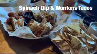 Applebees! Spinach Dip & Wonton  Tacos 