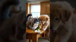 Three Fluffy... Wait, Two #kitten #cat #cute #funnycats #animals #adoreble #adorably #funny