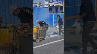 Making Zebra Crossing on the Road by applying Thermoplastic colour #shorts #zebracrossing