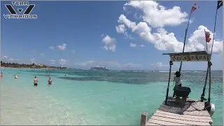 Team Vicarious with Jeanne and Andy - Krazy Lobster on Mahahual Beach in Costa May , Mexico 3-12-20