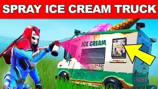 SPRAY AN ICE CREAM TRUCK - LOCATION GUIDE (Downtown Drop Challenges Fortnite)