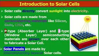 Solar Cell and its Engineering Applications