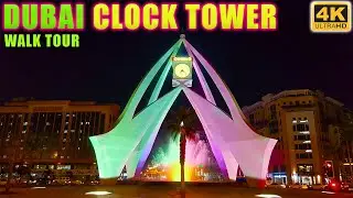 Dubai Clock Tower  #4K #Dubai #touristspot #walktour #uae
