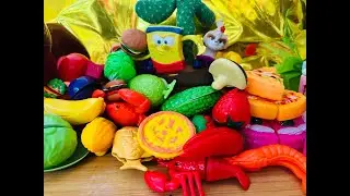 ASMR satisfying to cutting vegetables and fruit toys