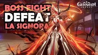 How To DEFEAT LA SIGNORA AT LOW AR | Genshin Impact - La Signora Boss Fight |Crimson Witch vs Lumine