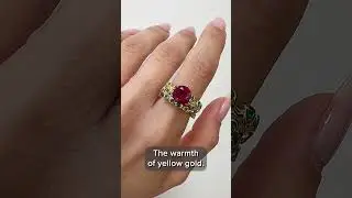 Luxury in Bloom: Sydney 2 ct Red Ruby Bridal Set by Segal Jewelry