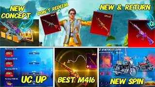 🔴DON'T REDEEM M416 SKIN | 💎NEW M416 CONCEPT | RETURN M416 FOOL | UC UP EVENT | ROYAL ENFIELD IN BGMI