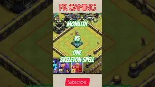 😱 Can One SKELETON SPELL take down TH17 MAX Monolith???? #supercell #shorts #viral #clashofclans