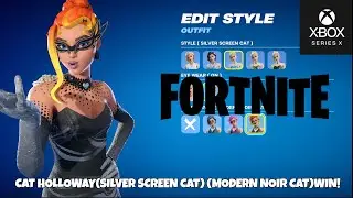 FORTNITE  CAT HOLLOWAY(SILVER SCREEN CAT) (MODERN NOIR CAT)WIN! XBOX CHAPTER 7 SEASON 1