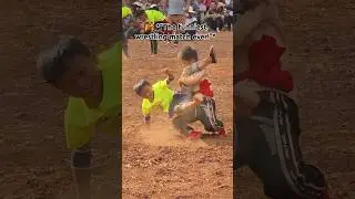 🤣 Funny Village Wrestling | Kids Battle to the Ground  #FunnyKids #VillageWrestling