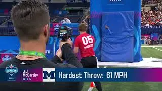 When Joe Milton III threw the fastest throw at the NFL combine at 62 mph 🤯💪