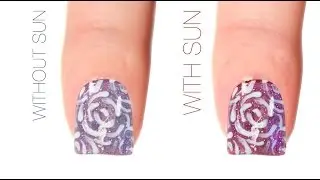 Color Changing Rose Outline Nails - Del Sol Nail Polish