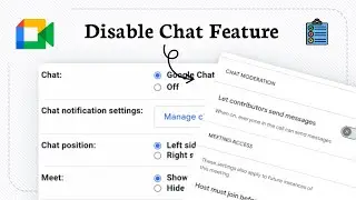 How to turn off chat in Google Meet (Disable Mode)