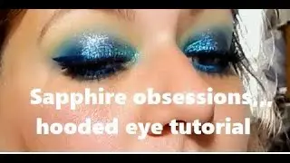 Huda beauty Sapphire obsessions Tutorial for Hooded Eyes