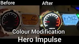 Hero Impulse Meter Repair and Modification with very bright color Lights #circuit #indianmotorcycle