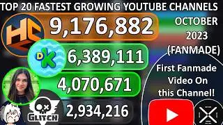 Spooky month.. Top 20 fastest youtube channels in october 2023