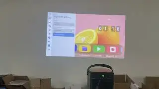 How to change the calibration of  UFO U80Max projector to automatic focus and automatic trapezoid