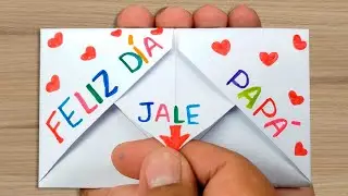 🥳Tarjeta con mensaje secreto para el d&iacute;a del padre 😘SURPRISE MESSAGE CARD FOR FATHER'S DAY 🥰