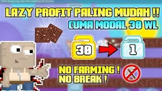 Lazy profit membuat soil farm || no break, no farming || cara profit growtopia