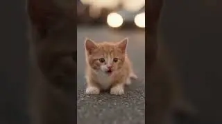 Brave Man Saves Kitten From Speeding Car!